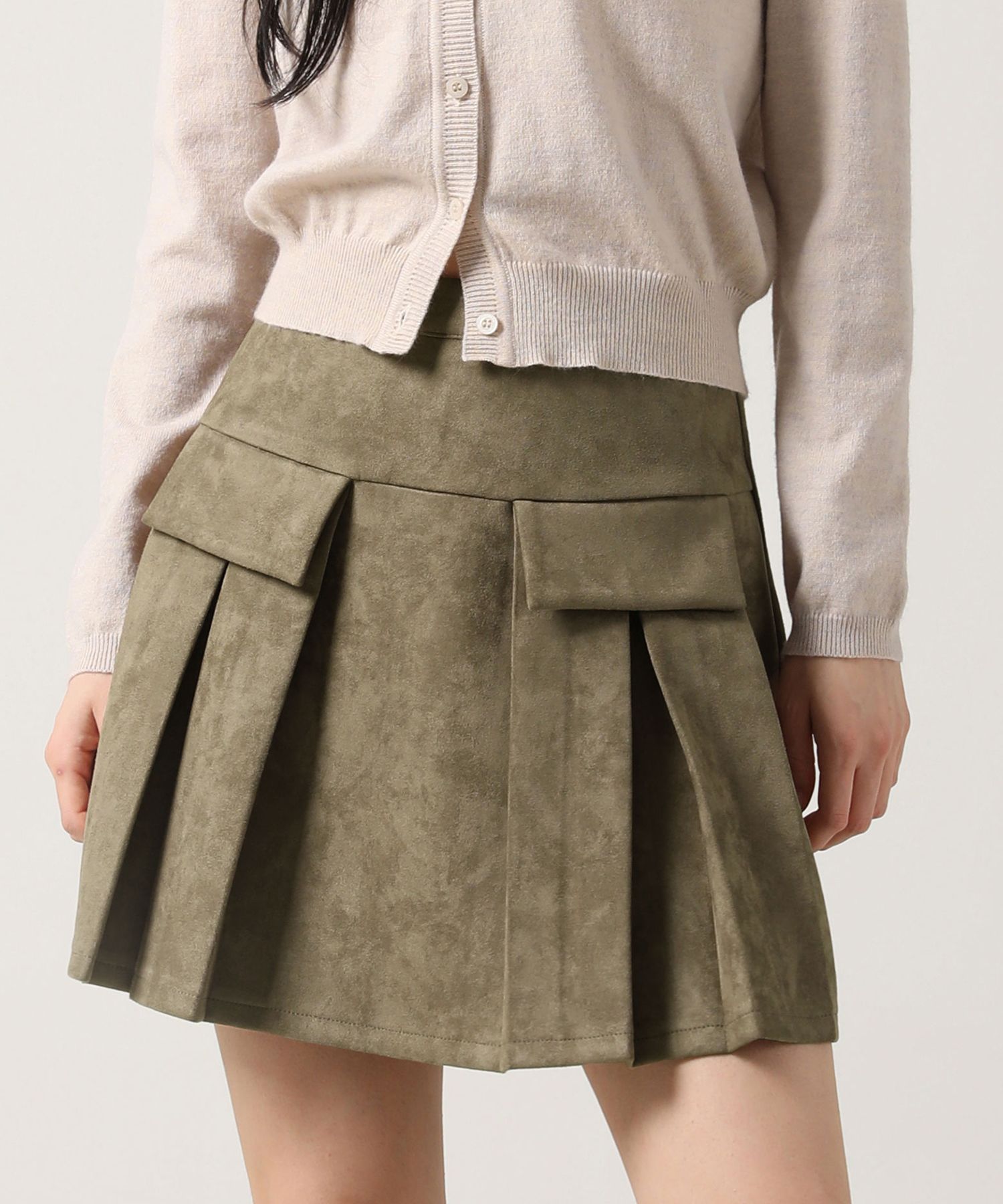 AVANDRESS★韓国★人気★POCKET MINI SUEDE PLEATS SKIRT 4色 MUSINSA | AVANDRESS POCKET MINI SUEDE PLEATS SKIRT KHAKI