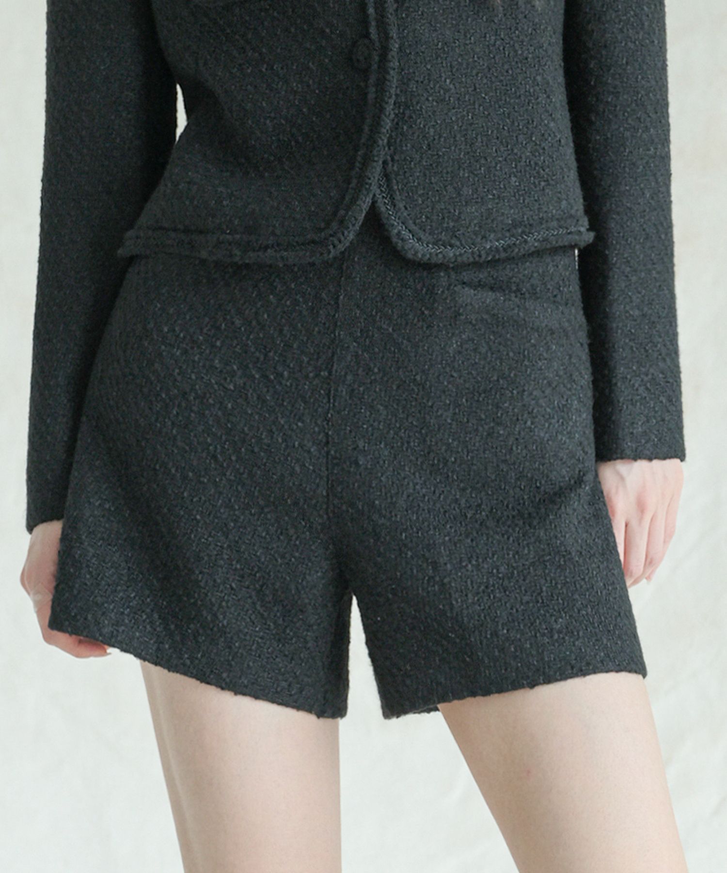 MUSINSA | AVANDRESS Sara Tweed Mini Shorts BLACK
