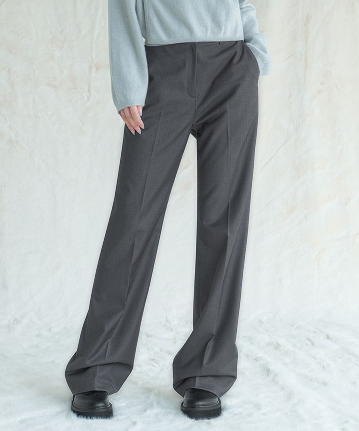 어반드레스(AVANDRESS) Semi Bootscut Slacks 102 GREY