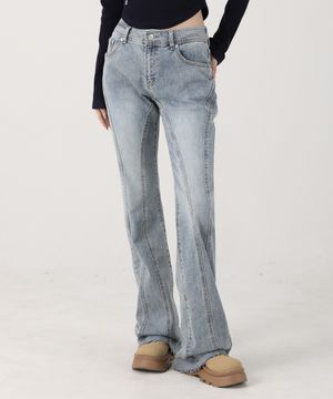 Thin Bootscut Pants LIGHT BLUE