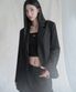 커브드 투버튼 블레이저 블랙