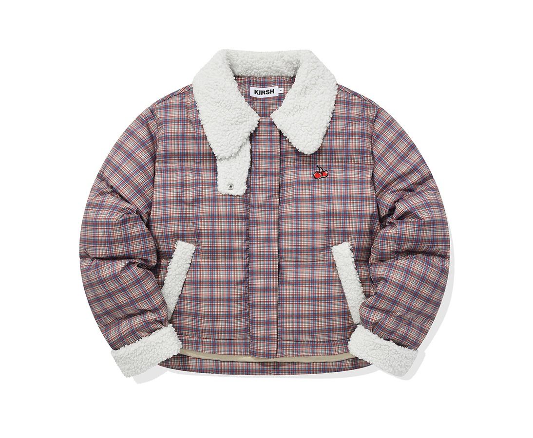 [ KIRSH ]★CHERRY FUR SHORT DOWN JUMPER MUSINSA | KIRSH Cherry fur short down jumper [check]