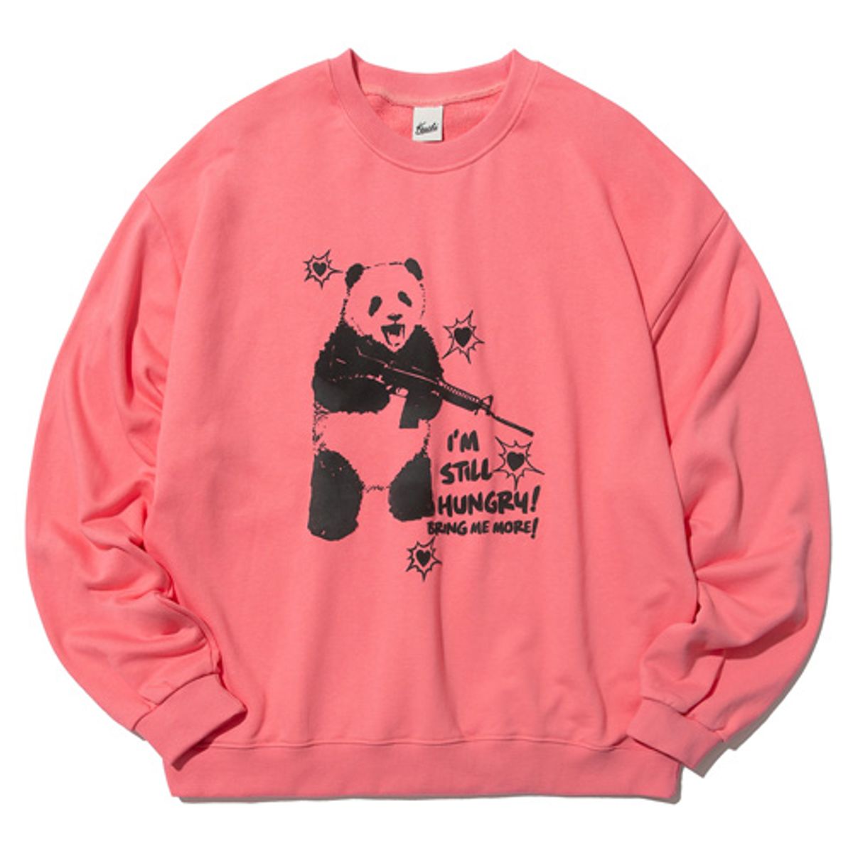 크루치(KRUCHI) HUNGRY PANDA SWEATSHIRT (PINK)