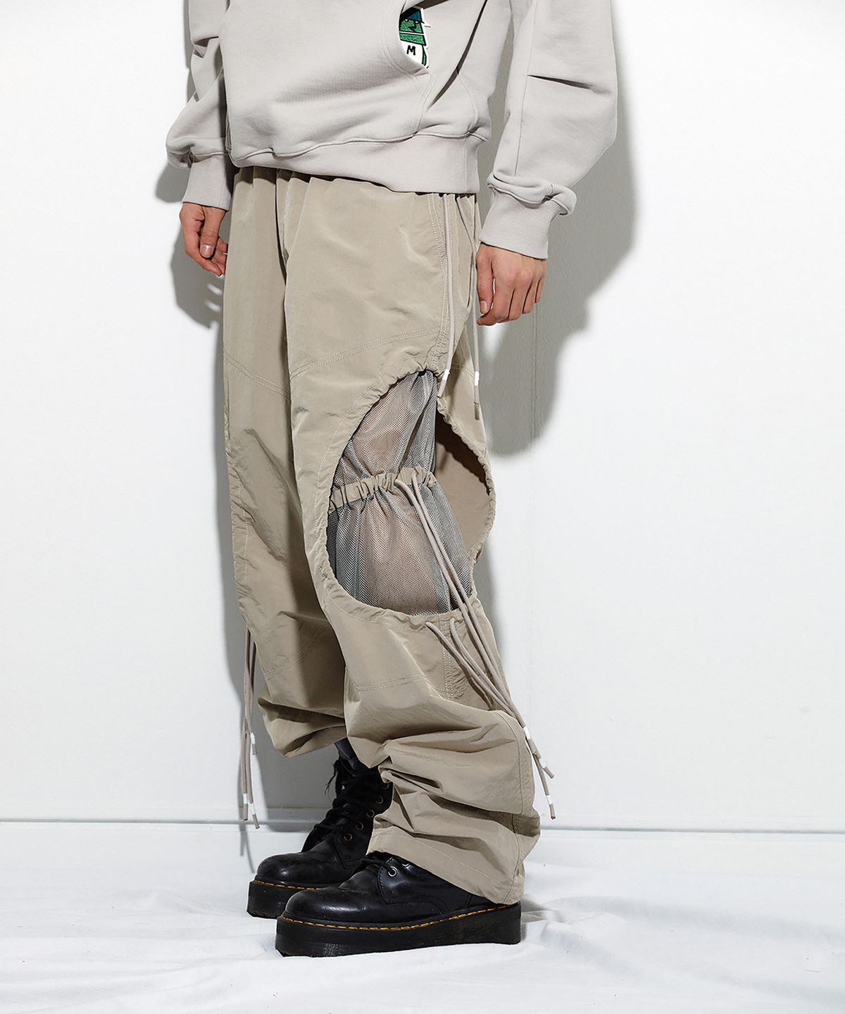 밀리밀리언(MILLIMILLION) BASALT MESH PANTS B06-BEIGE