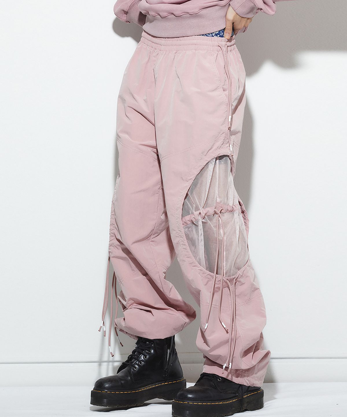 밀리밀리언(MILLIMILLION) BASALT MESH PANTS B06-PINK
