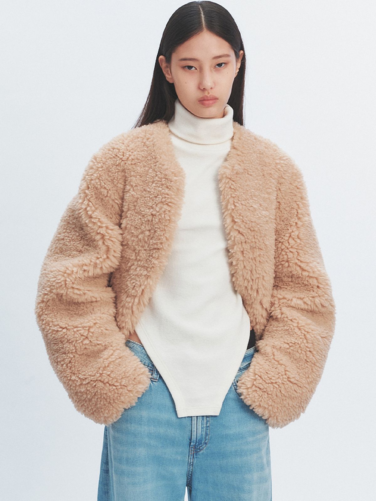 해브레스(HAVELESS) ROZE SHEARING JACKET BEIGE