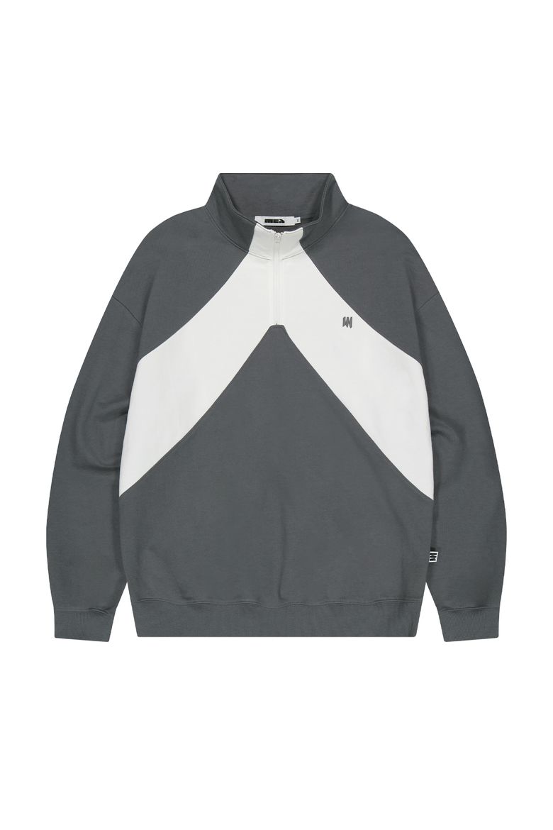 FUNNEL NECK SWEAT SHIRT [CHARCOAL]