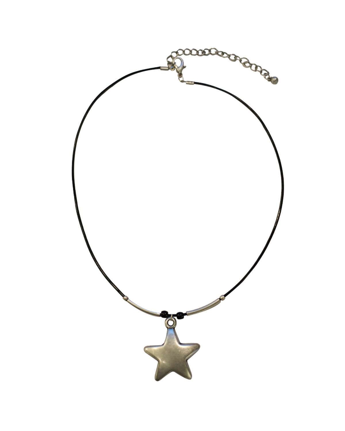 레씨토(LECYTO) Bold Star Necklace_[Black Silver]