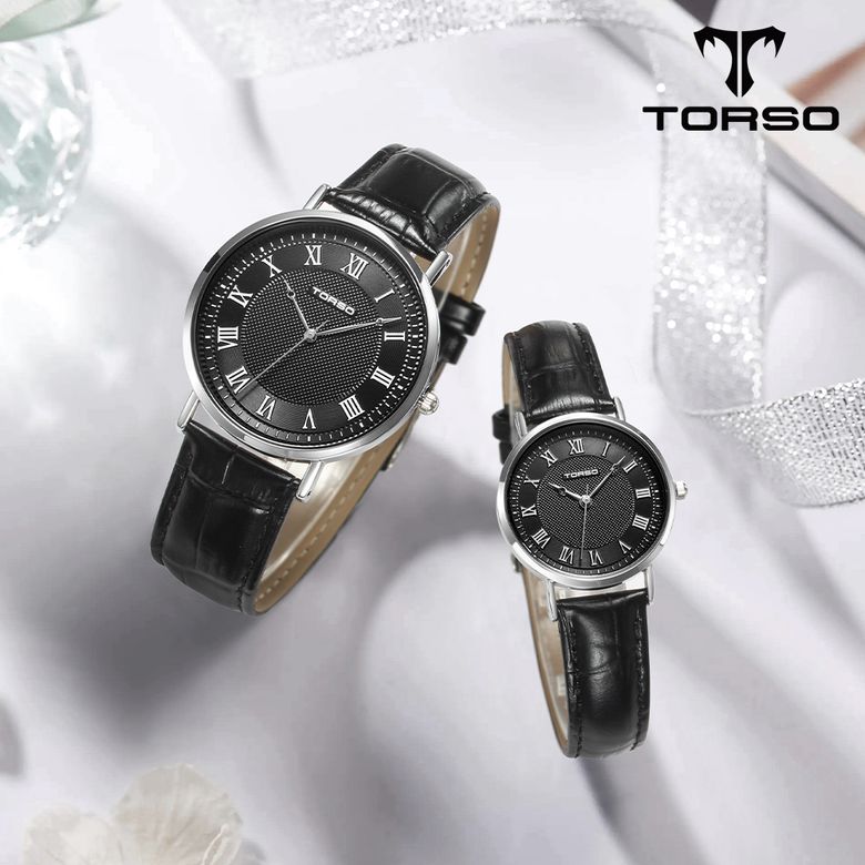 T107L-SBBK 클라시코 쿼츠 커플 워치 남여 가죽 시계