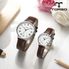 T107L-SSBR 클라시코 쿼츠 커플 워치 남여 가죽 시계