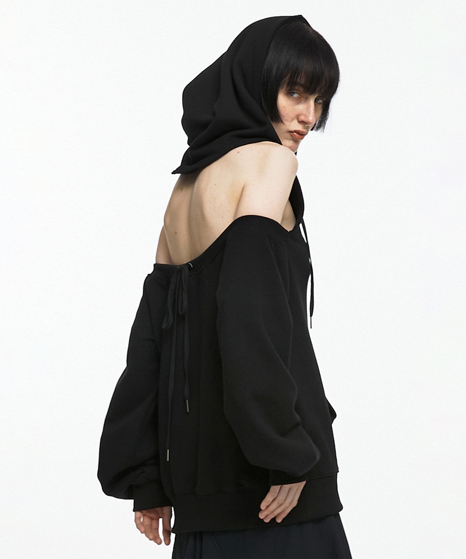MUSINSA | NACHE BARE HOODIE SWEAT SHIRT BLACK
