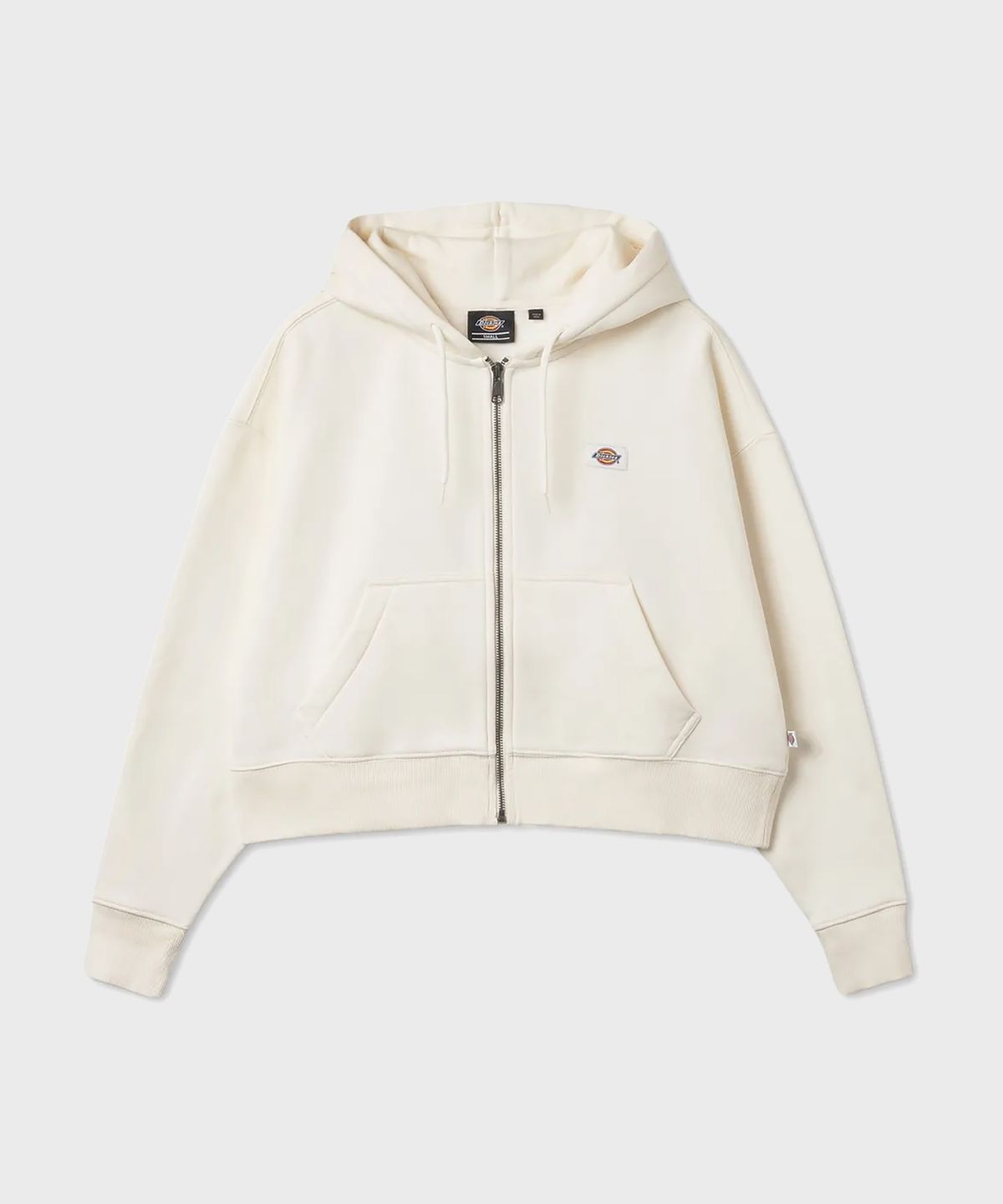 디키즈(DICKIES) 플리스 집 후디 스웨트셔츠 Ecru