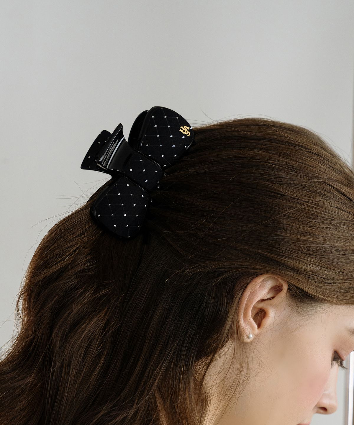 하스(HAS) HFS026 Glitter ribbon hair clip