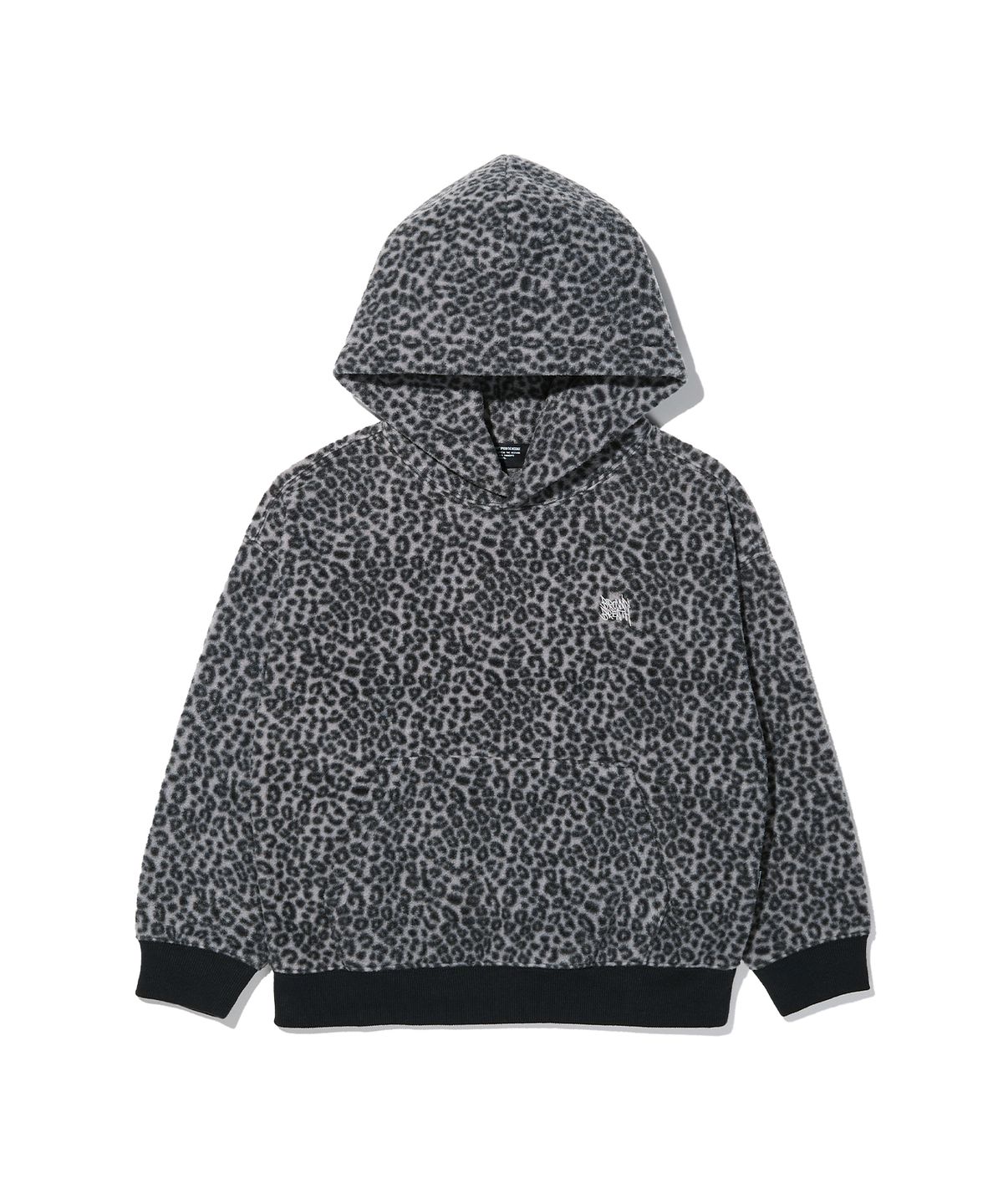 브라운브레스 키즈(BROWNBREATH KIDS) KIDS LEOPARD HOODIE - BLACK