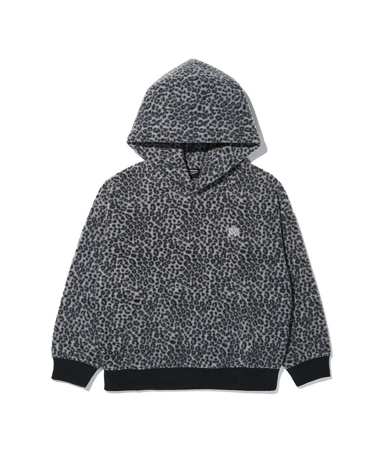 KIDS LEOPARD HOODIE - BLACK