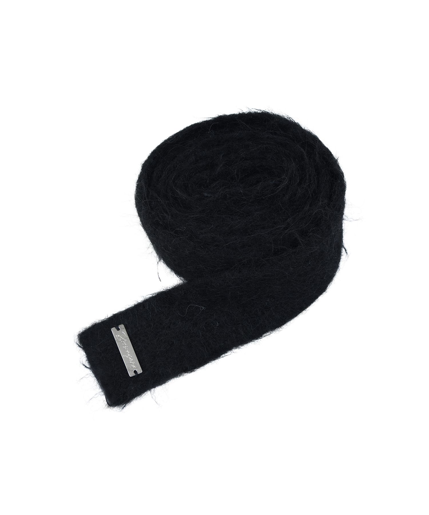 MUSINSA | BROWNYARD Alpaca skinny muffler, black