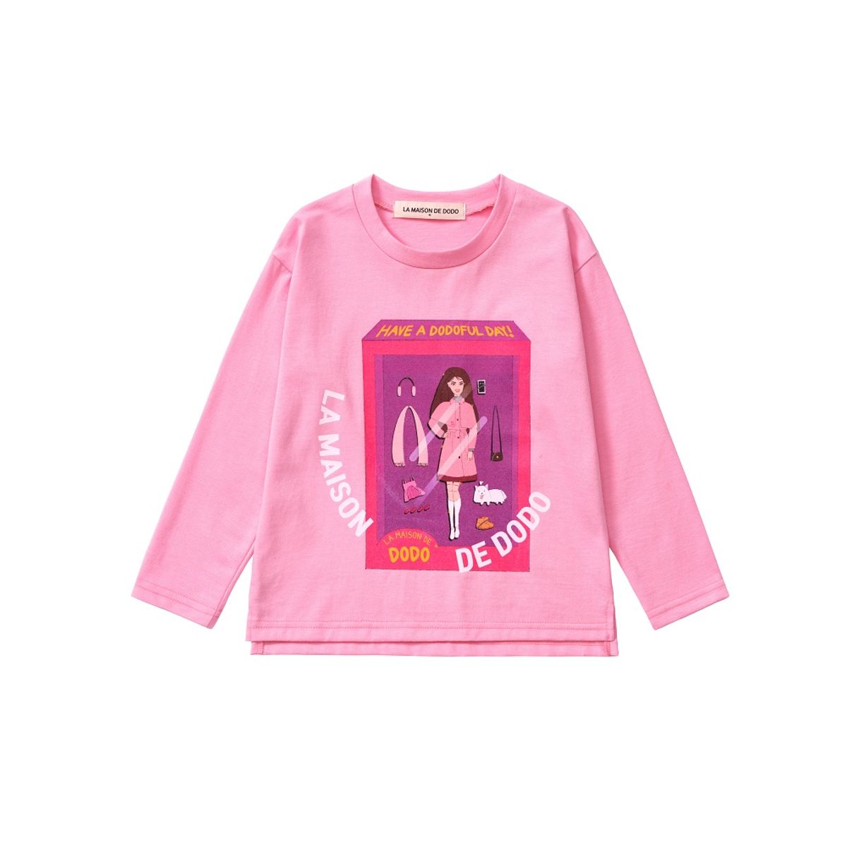 라메종드도도(LA MAISON DE DODO) Simply Dodo T-Shirt with Doll Box (French Pink) 긴팔티셔츠