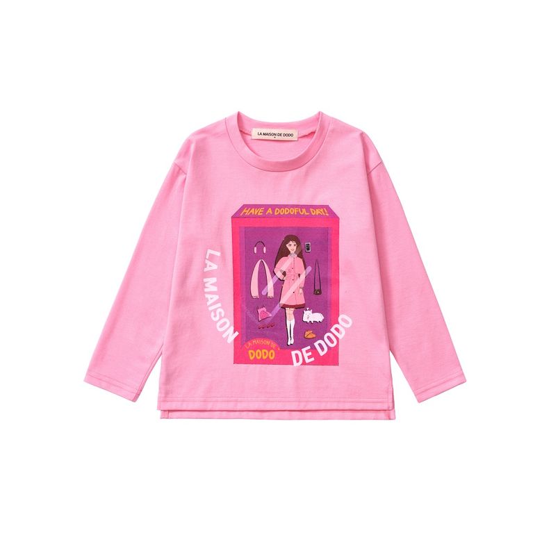 Simply Dodo T-Shirt with Doll Box (French Pink) 긴팔티셔츠