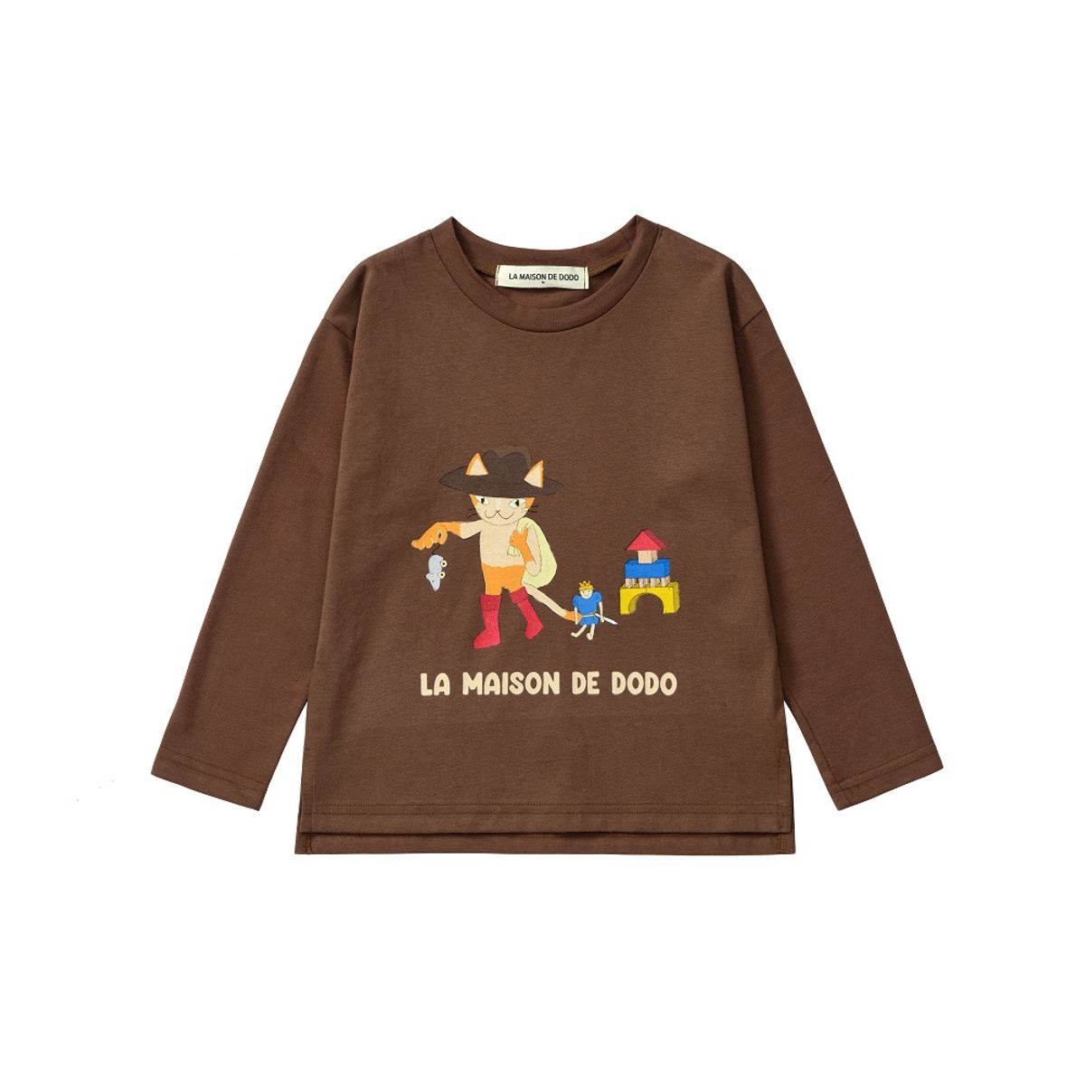 라메종드도도(LA MAISON DE DODO) Simply Dodo T-Shirt with Puss in Boots (Cafe Noir)  긴팔티셔츠