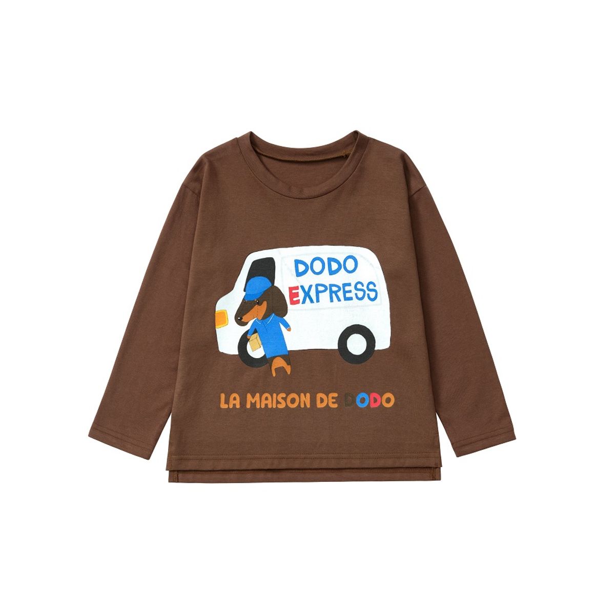 라메종드도도(LA MAISON DE DODO) Simply Dodo T-Shirt with Dodo Express (Cafe Noir) 긴팔티셔츠