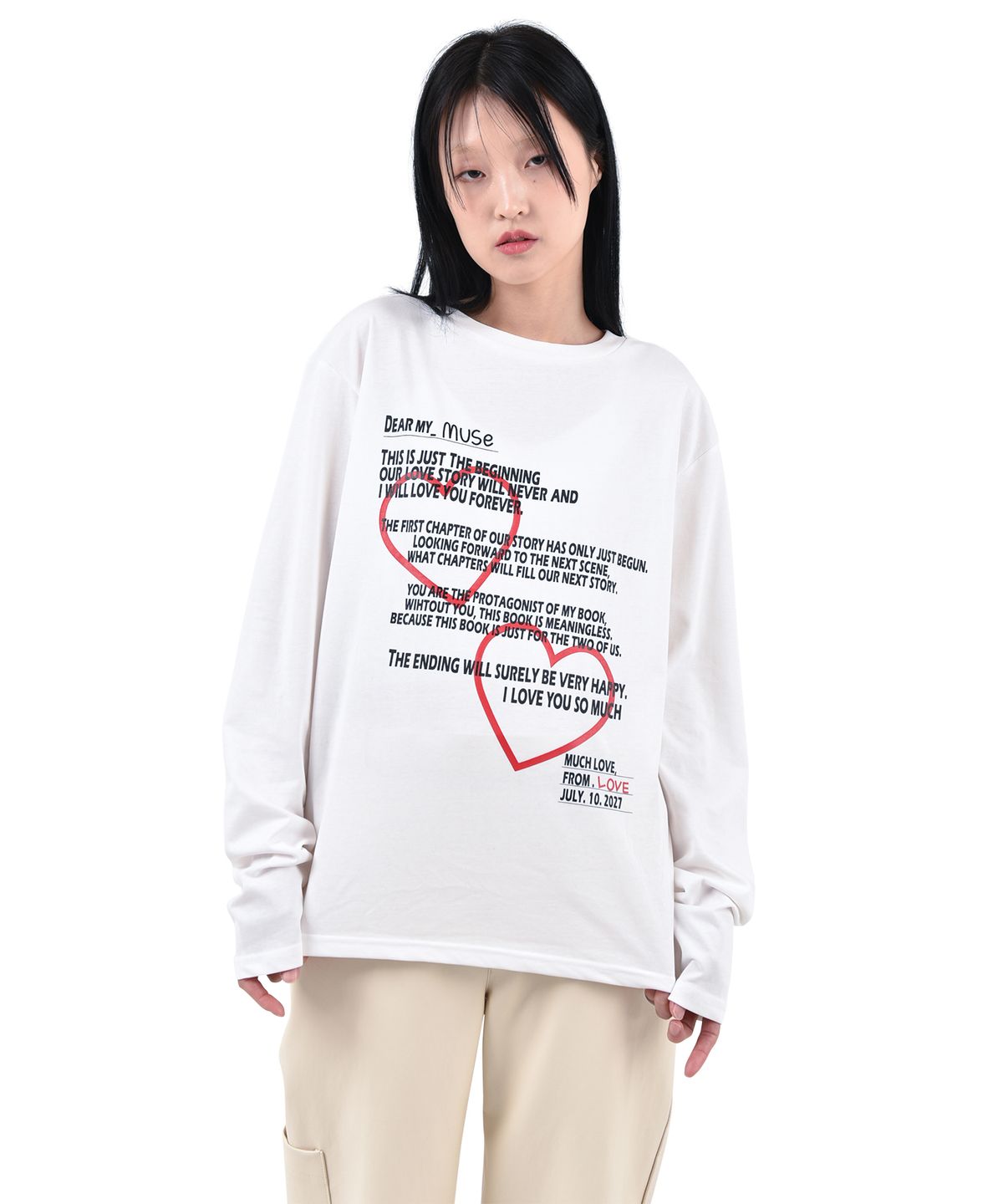 카타르시스(KATHARSIS) 러브레터 티셔츠 WT_FREE