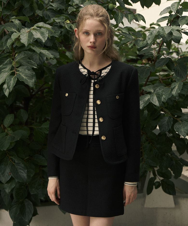 Jane Tweed Set Up - Black