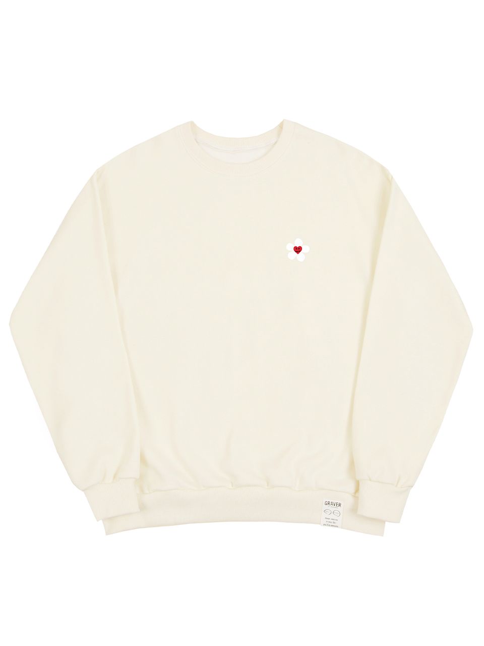 [GRAVER]★25SS★韓国人気★FLOWER HEART SWEATSHIRT Designer fashion, Seoul-fully created | W Concept