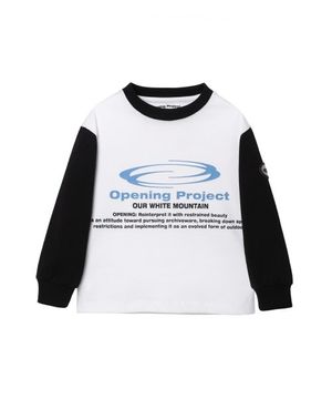 Kids Oval Logo L/S Tee - White