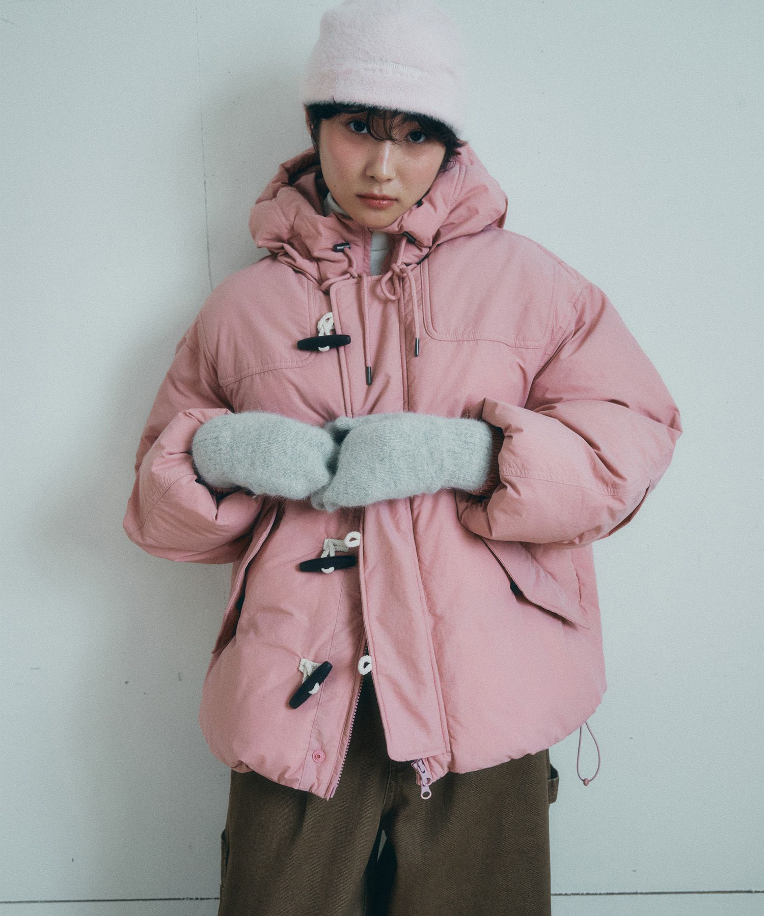 ダウンジャケット・コート codegraphy Duffle hood padding pale pink MUSINSA | Codegraphy Duffle Hooded Pale Pink