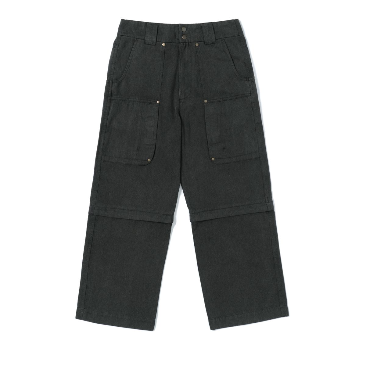 퓨처랩(FUTURE LAB) WASHED CARGO DENIM PANTS - BLACK