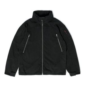 WASHED PCU JACKET - BLACK
