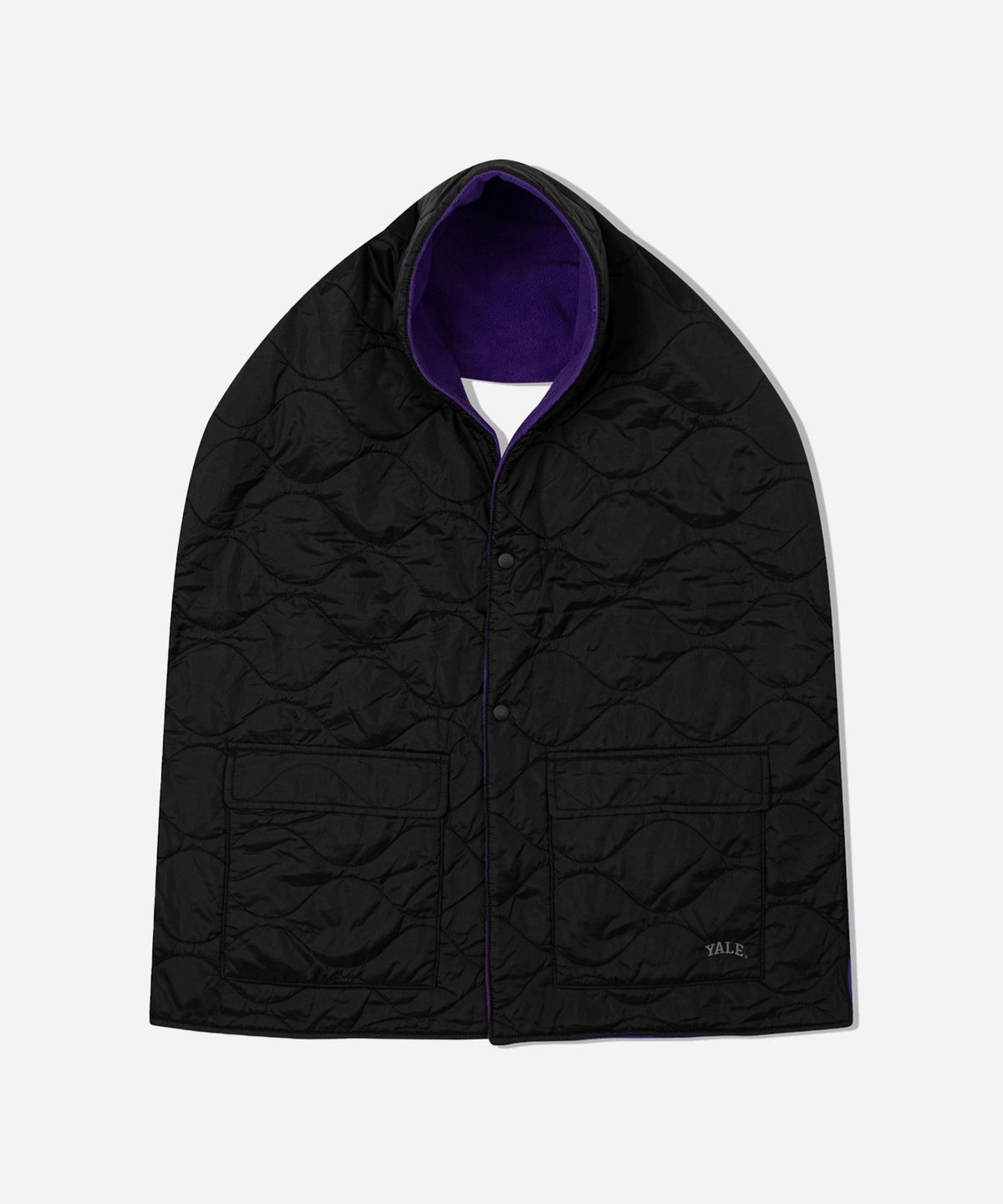 예일(YALE) [ONEMILE WEAR] 패딩 포켓 케이프 블랙/퍼플