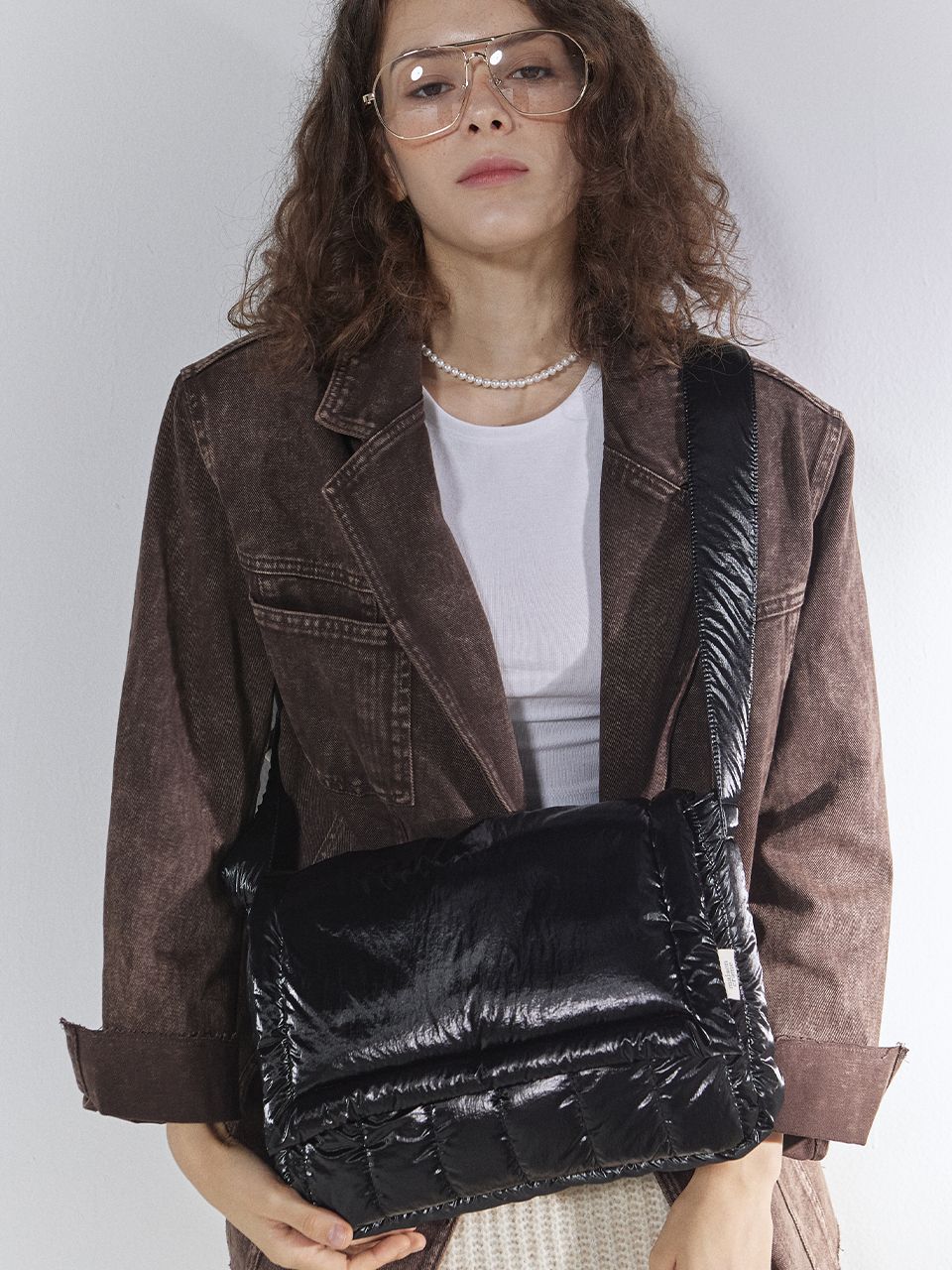 MUSINSA | MAISON CREME Canele Padding bag_L size_Black