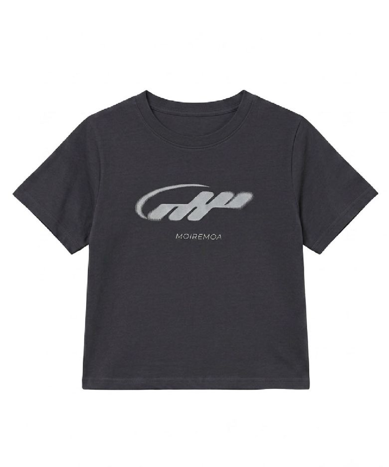 MM crop tee-charcoal