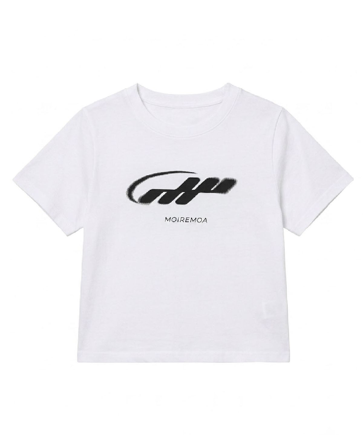 무아르모아(MOIREMOA) MM crop tee-white