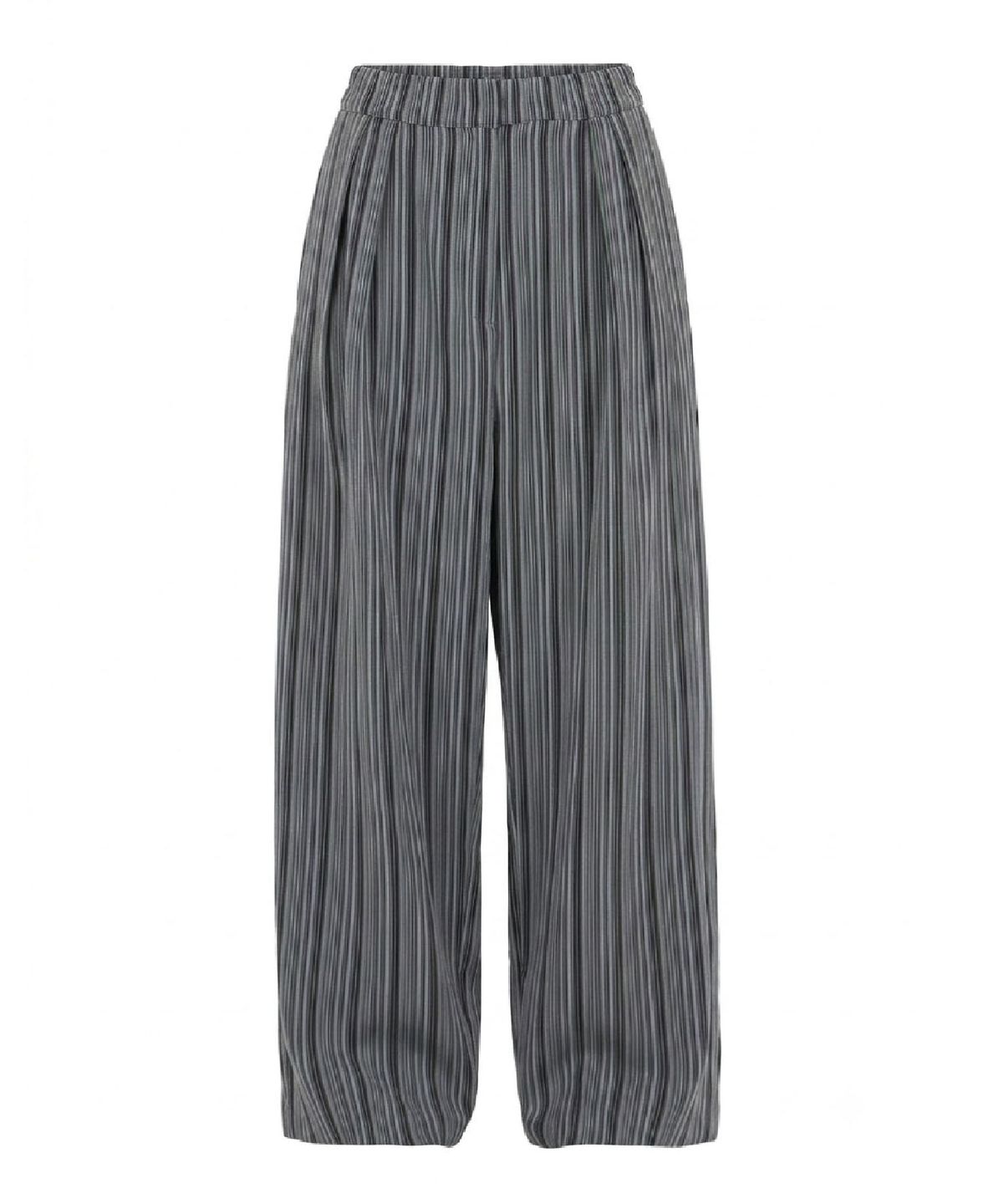무아르모아(MOIREMOA) dotted S/T wide pants - black