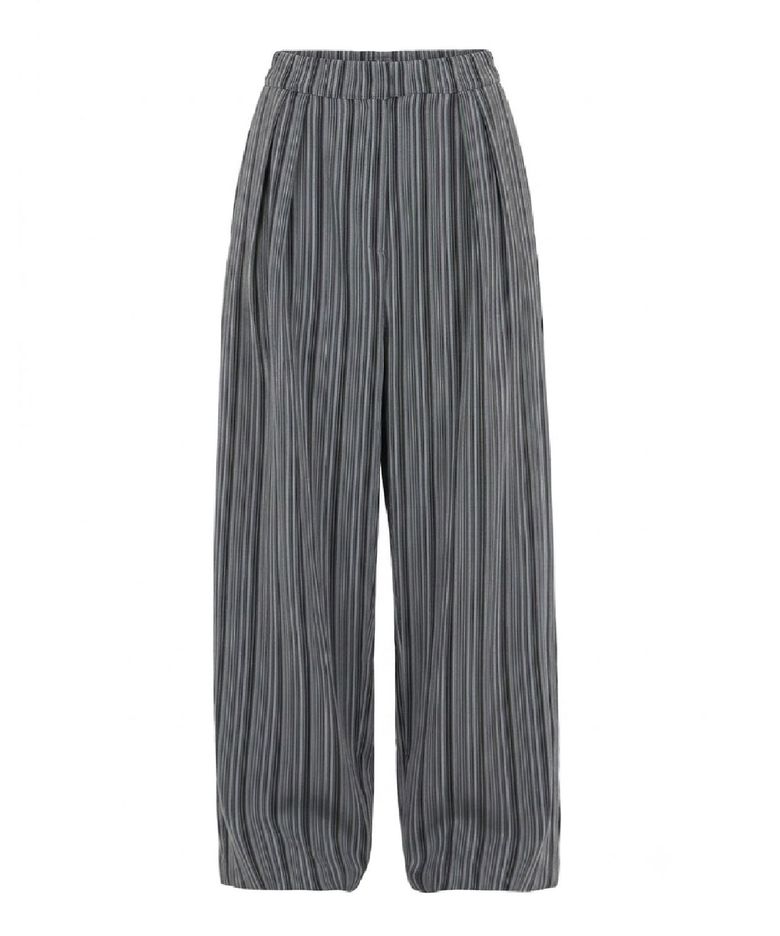 dotted S/T wide pants - black