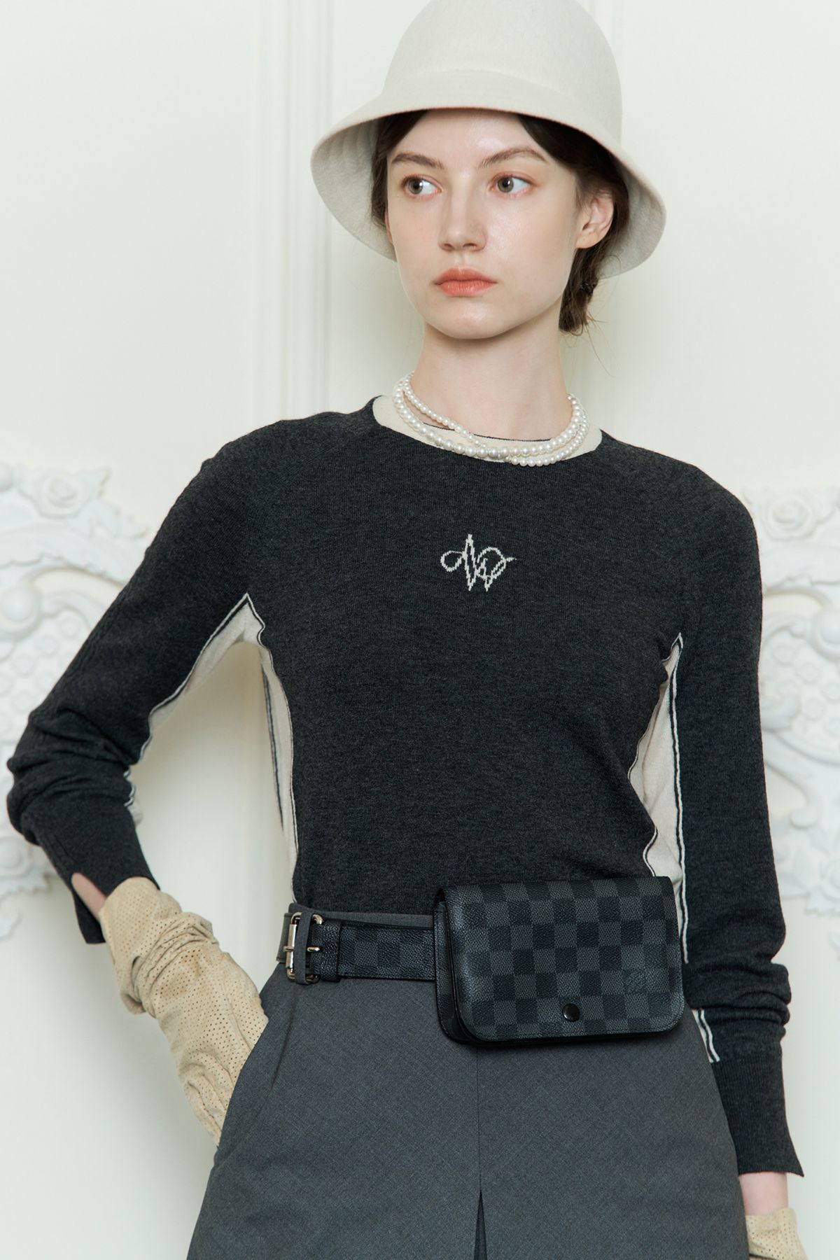 에이오더블유(AOW) RAGLAN COLOR BLOCK KNITWEAR