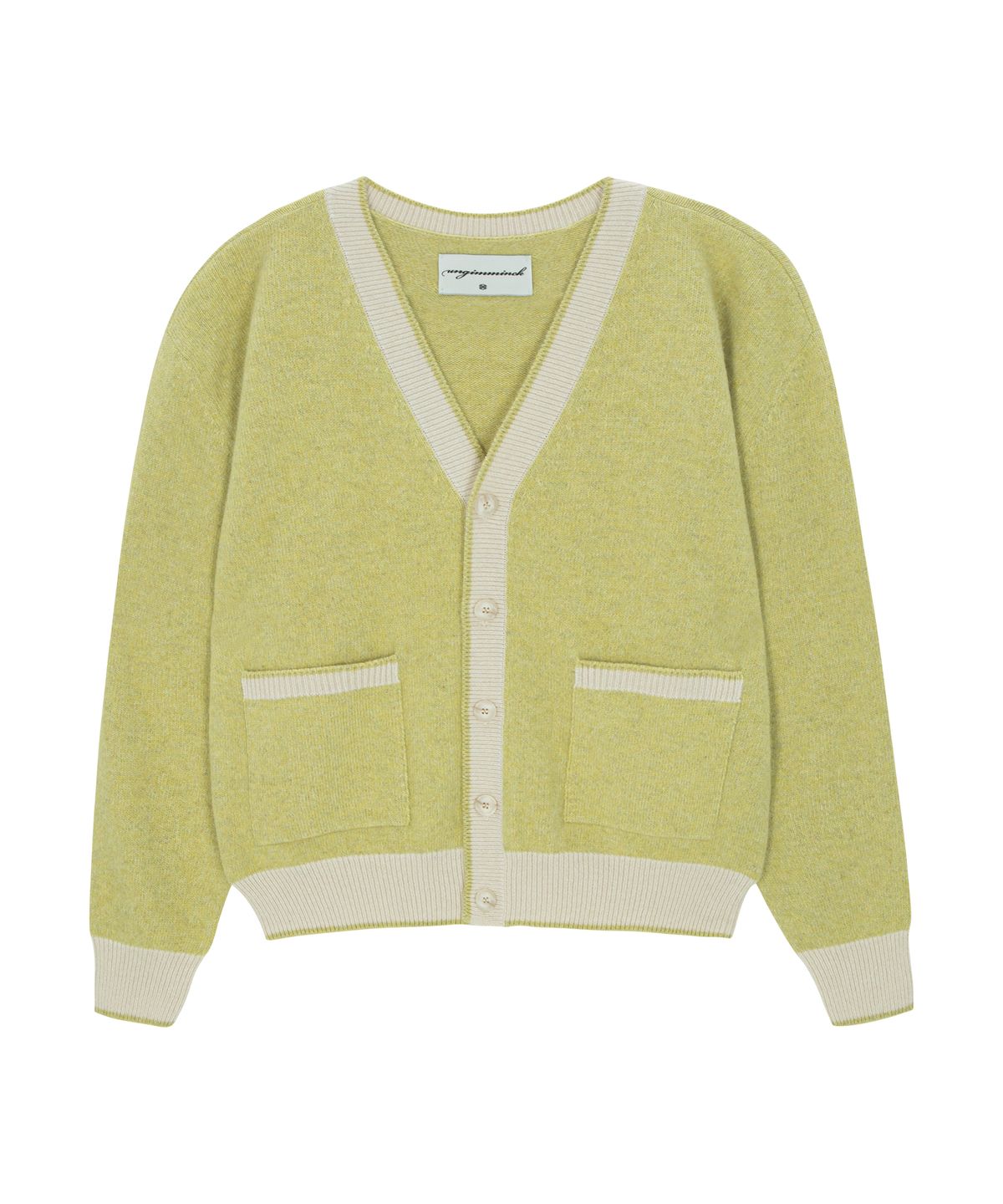 언지미크(UNGIMMICK) ALPACA WOOL CARDIGAN (LIME)