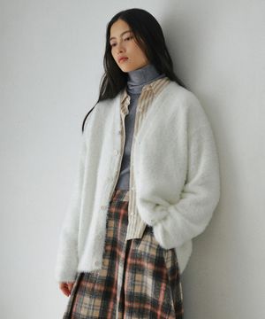 앙고라 오버핏 가디건 아이보리