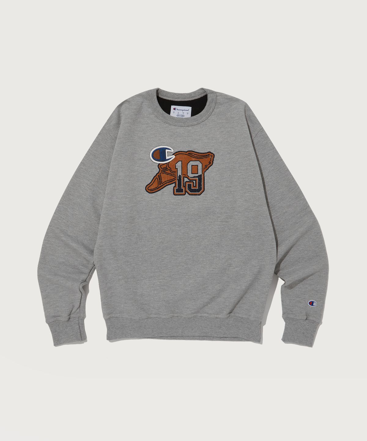 챔피온(CHAMPION) 그래픽 파워블렌드 스웨트셔츠 Normal Grey