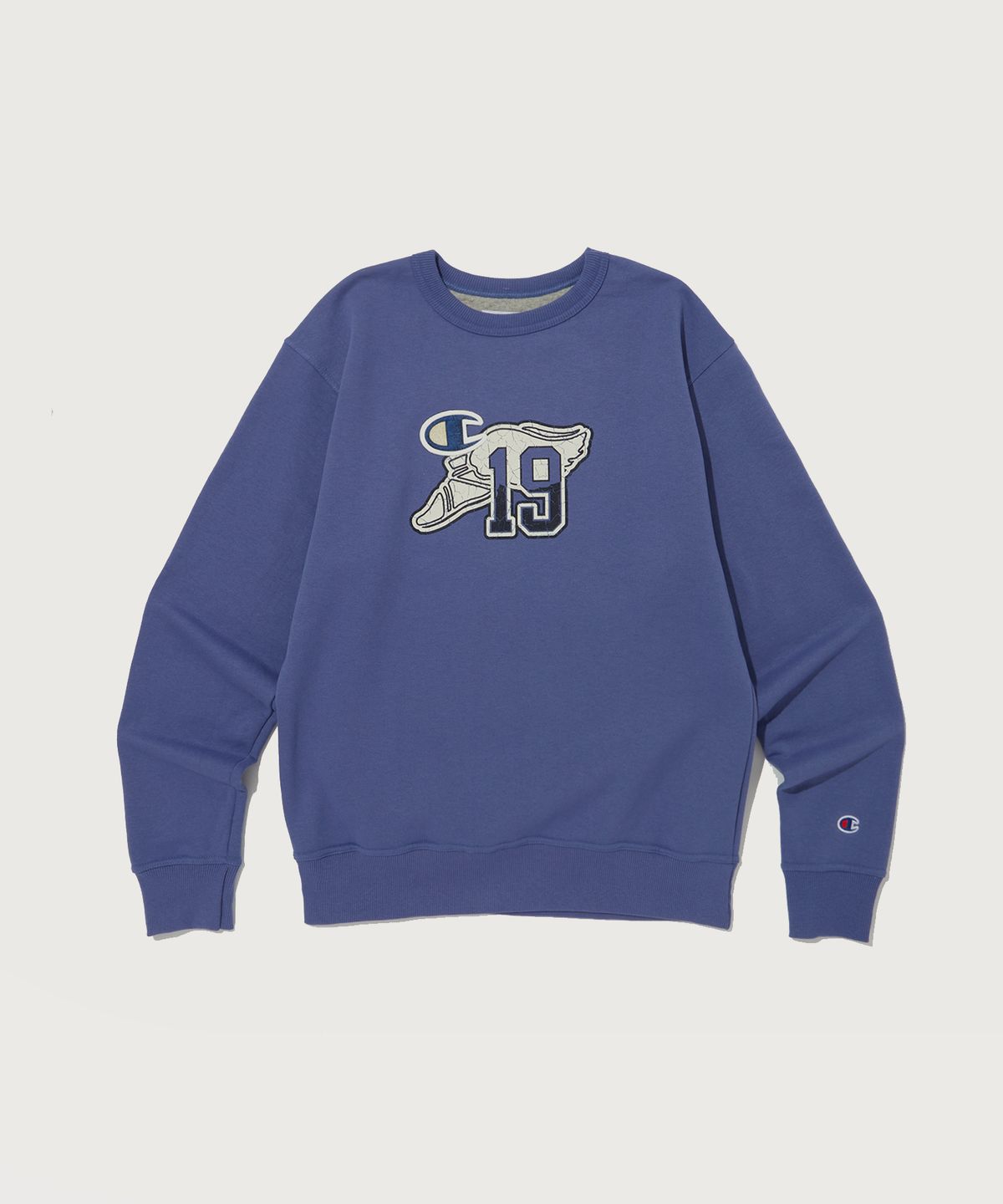 챔피온(CHAMPION) 그래픽 파워블렌드 스웨트셔츠 Normal Blue