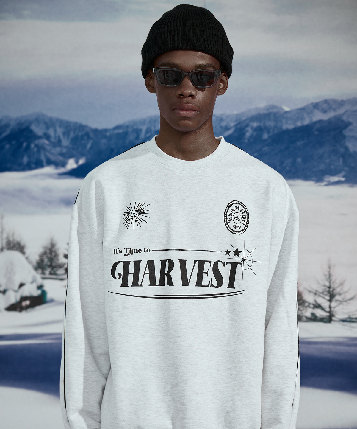23.65(23.65) HARVEST SWEAT SHIRT WHITE/GREY