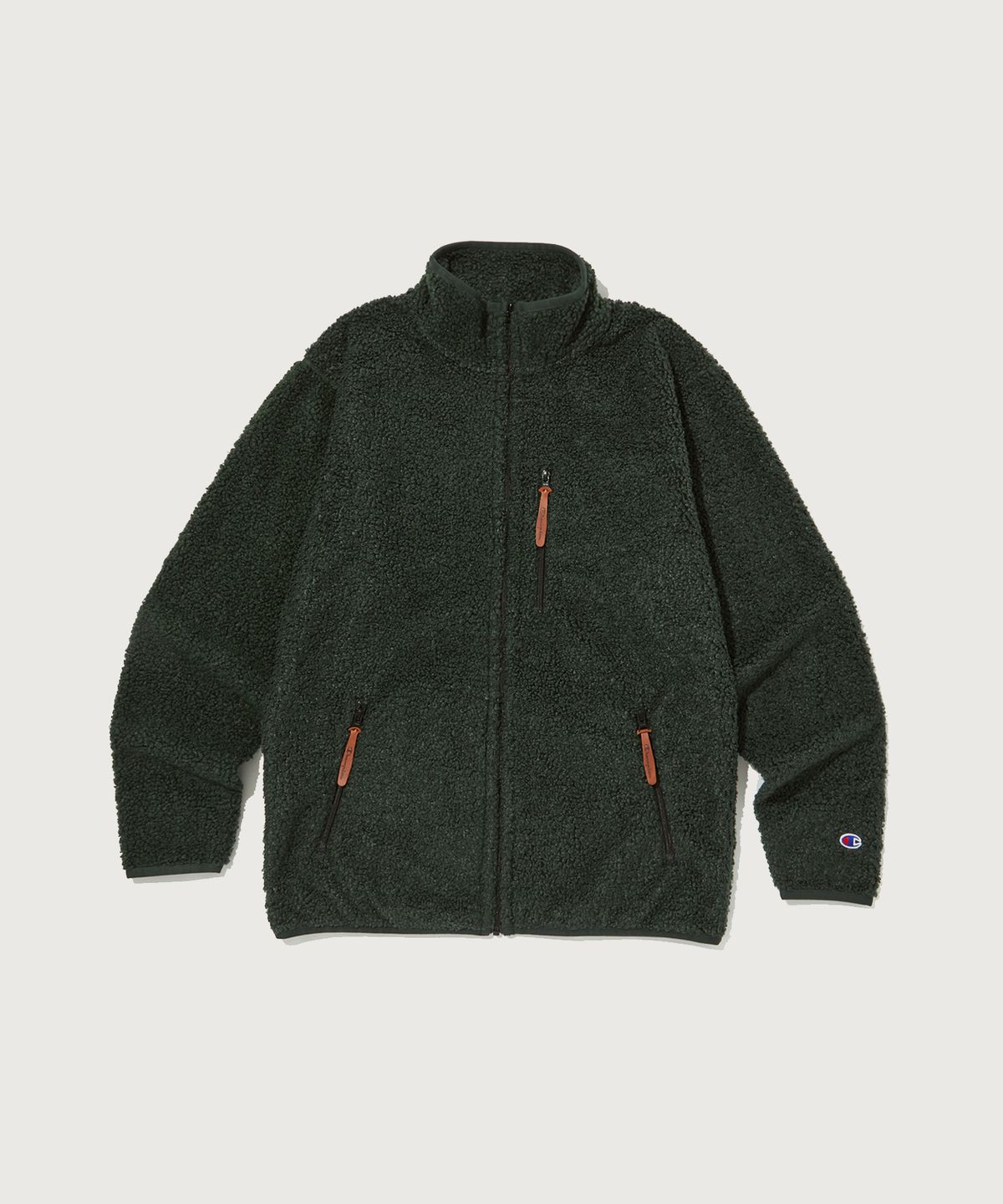 챔피온(CHAMPION) 후리스 집업 자켓 Dark Green