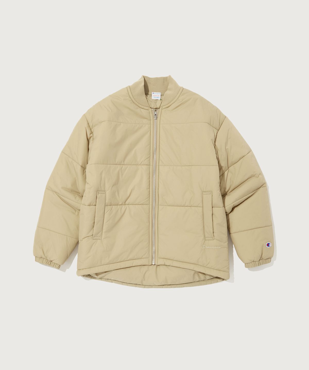 챔피온(CHAMPION) 여성 타프타 패딩 자켓 Normal Beige