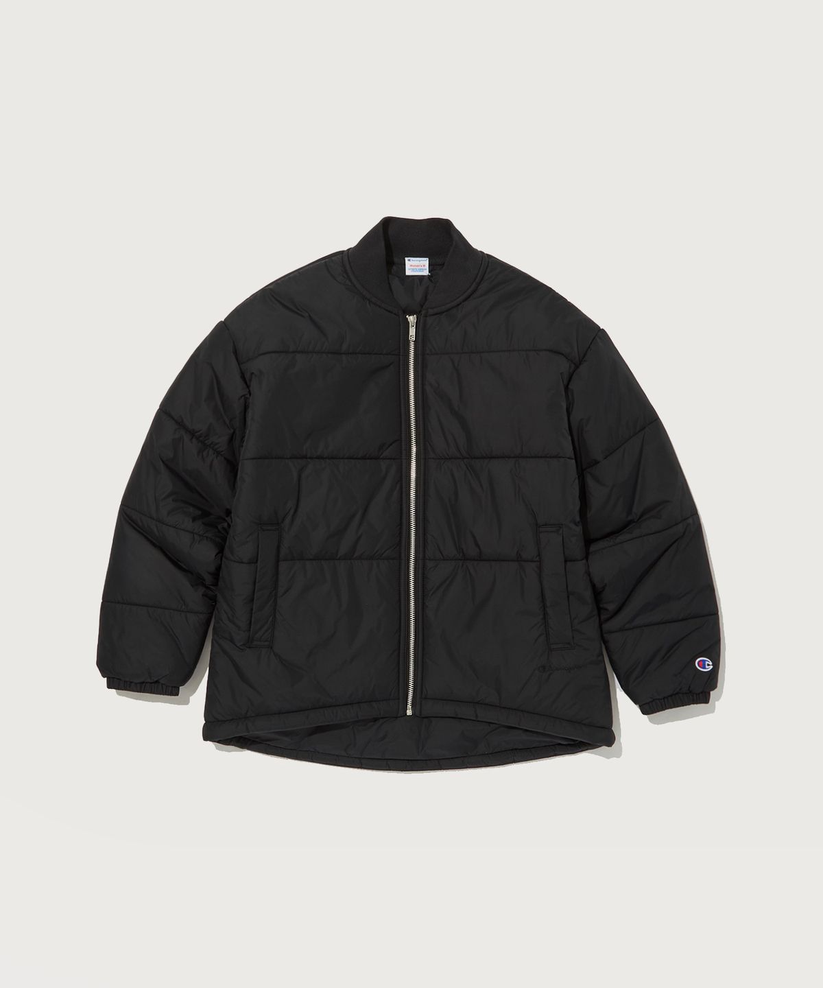 챔피온(CHAMPION) 여성 언발란스 타프타 패딩 자켓 Black