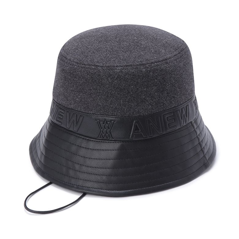 MIXED WOOL BUCKET HAT_BK