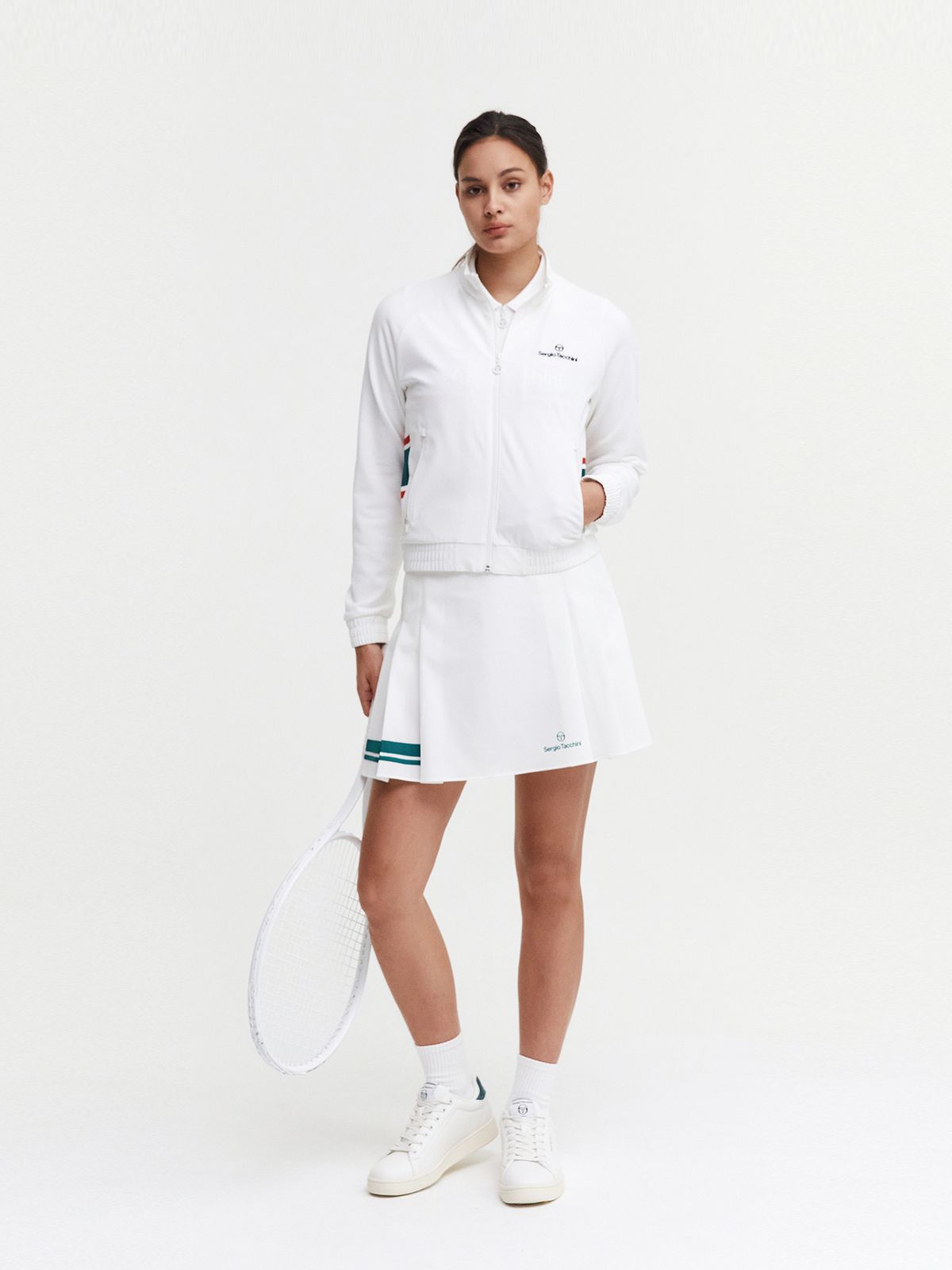 세르지오 타키니(SERGIO TACCHINI) W 플래그 아모사 스웨터 믹스 자켓