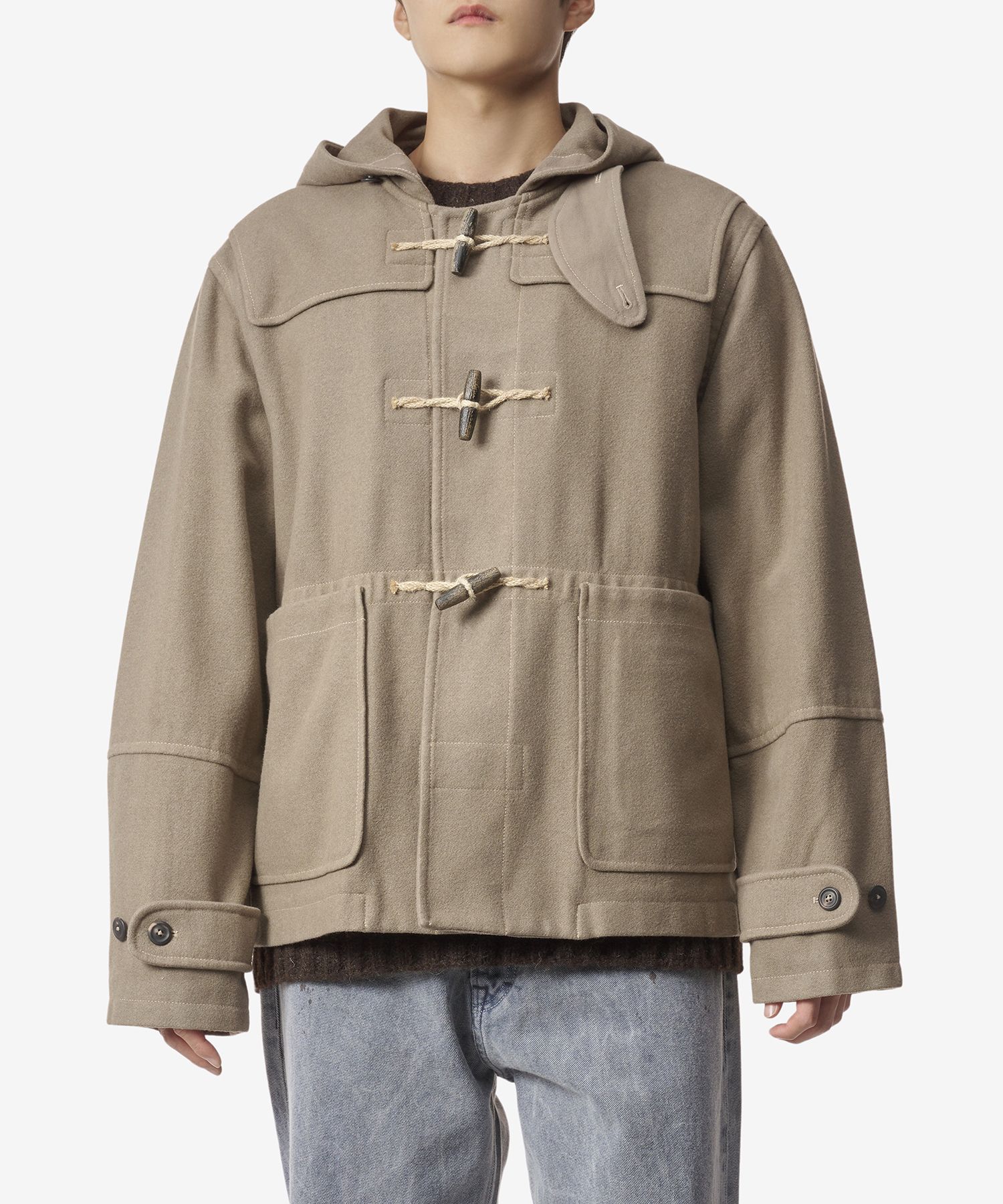 MUSINSA | OUR LEGACY Cropped Duffel Wool Blend Jacket - Khaki