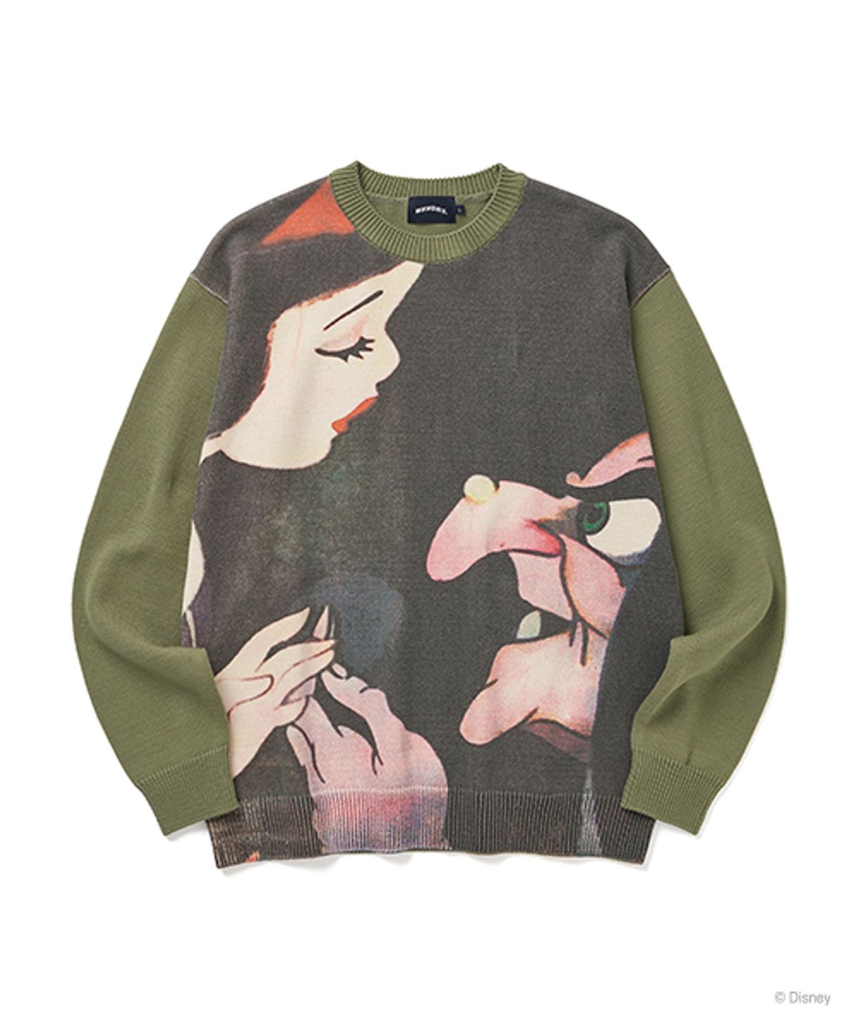 위캔더스(WKNDRS) SNOW WHITE KNIT SWEATER (KHAKI)